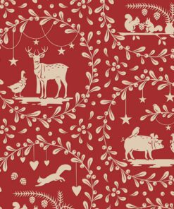 Merry Little Christmas /Tilda/ Paperscenes Burgundy