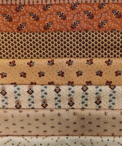 pakket met 7 fat quarters / beige bruin