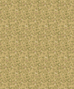 Stippled Branches Gold Cotton / extra breed/paintbrush studio