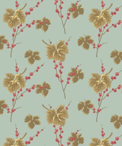 Jingle Bell / Leaves and Berries Vintage Blue / Edyta Sitar
