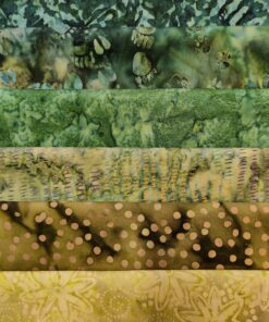 stoffenpakket/ Batikstoffen/ fat quarters / groen