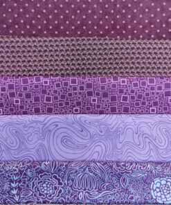 stoffenpakket met 7 fat quarters/ paars