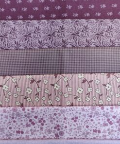 stoffenpakket met 7 fat quarters / Lila