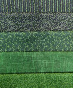 stoffenpakket met 7 fat quarters / groen