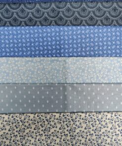stoffenpakket met 7 fat quarters / Blauw