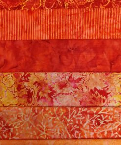 stoffenpakket / batikstoffen/ fat quarters /oranje