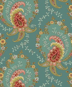 Secret stash Blue Willow / Paisley Teal / Edyta Sitar